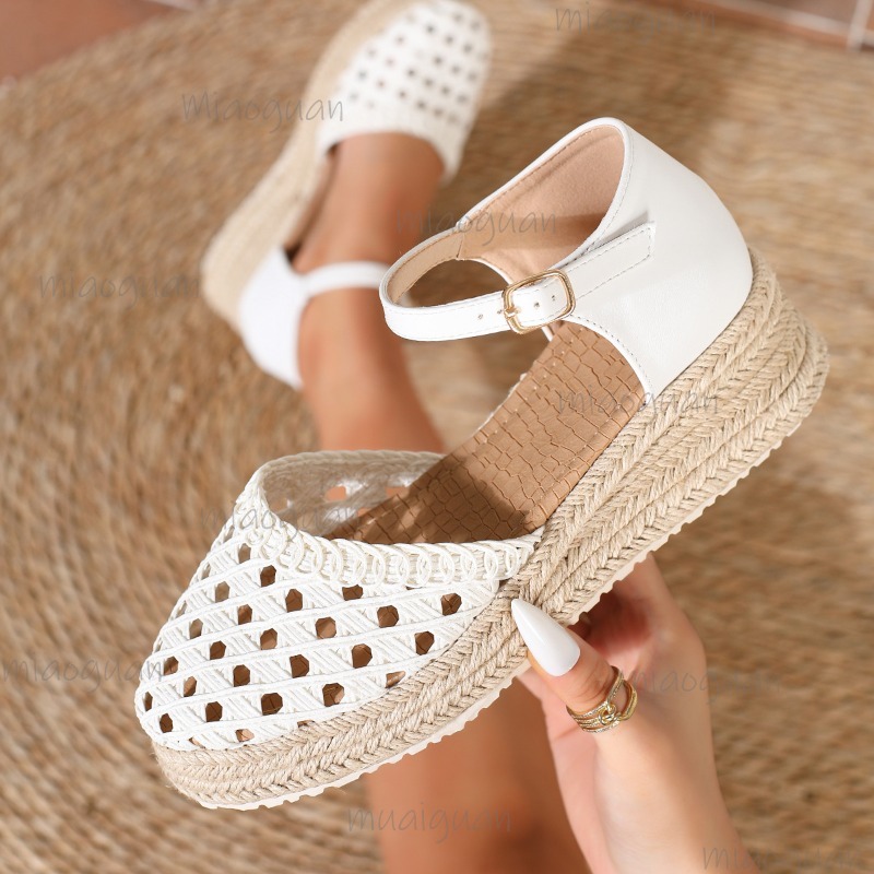 Boho Women's Hollow Out Woven  - Wedge Espadrille Women review and price