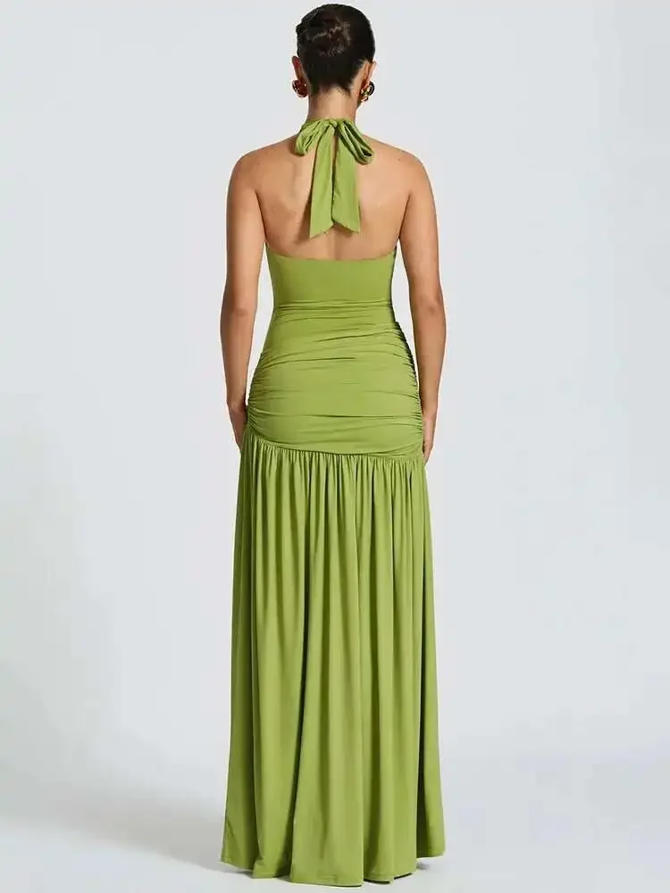 Elegant Sexy Split Backless Ma - Maxi Dress Halter review and price